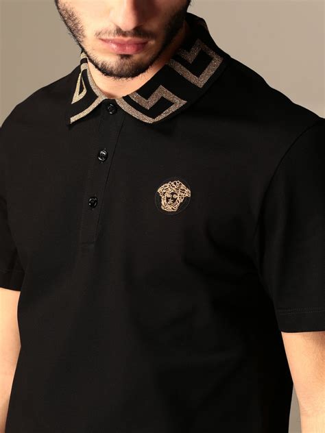 versace collection brocade polo shirt|versace t shirts men.